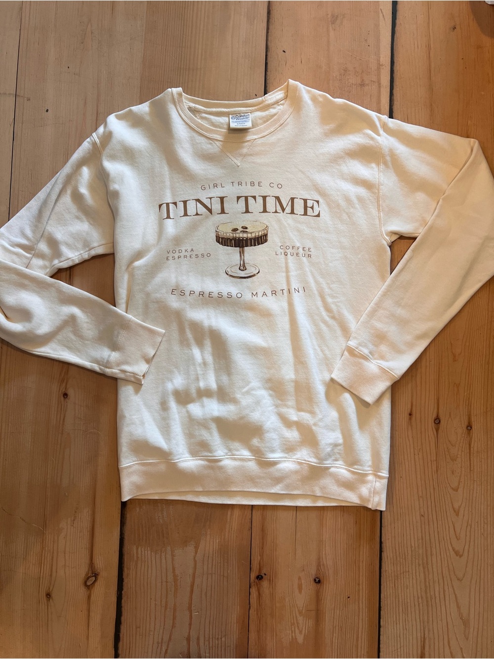TINI TIME Crewneck Sweatshirt - Cream by